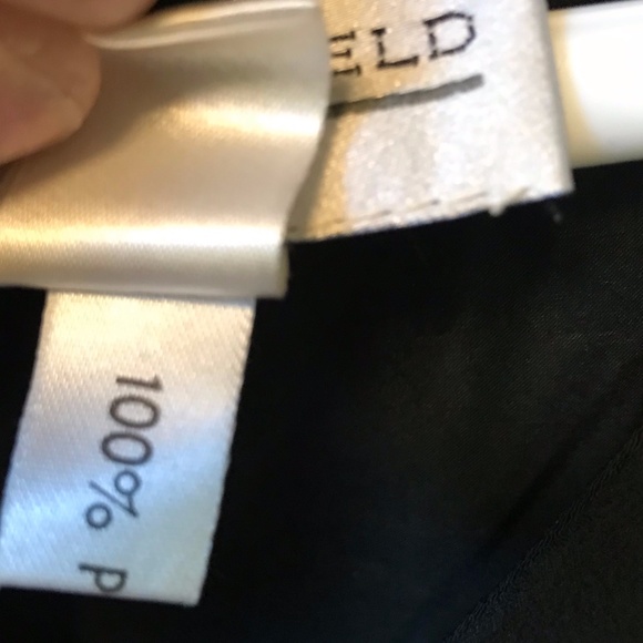 VINTAGE BLACK SILK DRESS - Picture 7 of 9